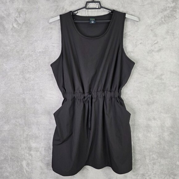 Womens Tek Gear Black Drawstring Waist Sleeveless Dress Polyester Stretch 2X - Picture 2 of 9